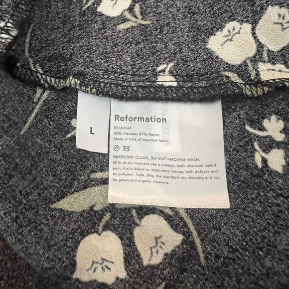 Reformation Jam Floral Wrap Tie Top Size L Womens - Picture 11 of 12